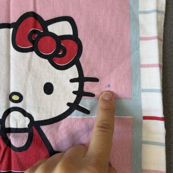 Vintage Hello Kitty Pillow case (1) Standard Hearts Stars Pink Y2k Sanrio Kawaii - Picture 7 of 9